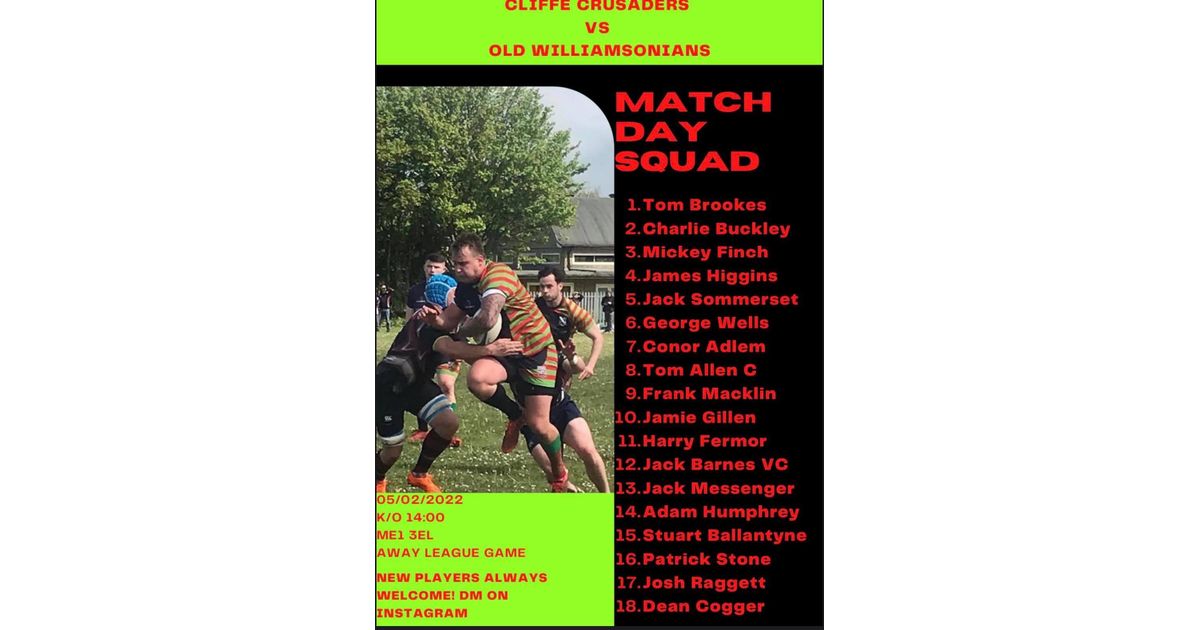 Cliffe Crusaders RFC tweet media
