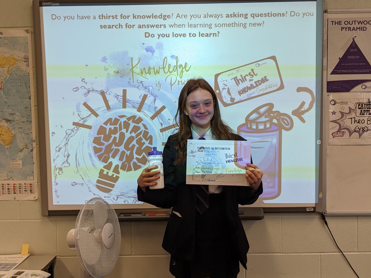 OutwoodNewbold's tweet image. It's been a wonderful week for our Thirst for Knowledge initiative! Congratulations to Connor, Charlie and Brad (pictured) as well as Jasmine and Rebecca who were all SLT instant winners this week! And to Eva who was our staff nominated winner! #thirstforknowledge #NewboldProud