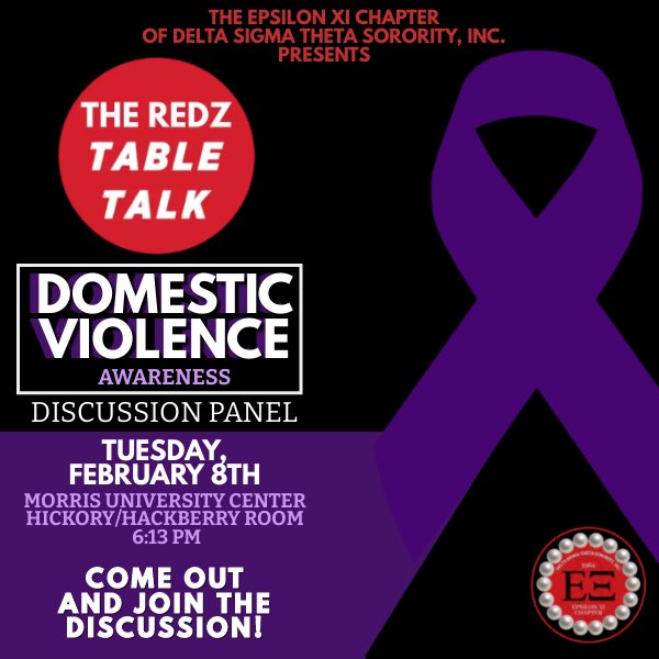 exideltas's tweet photo. Domestic Violence Awareness 💜 Join the discussion this Tuesday, Feb. 8th at 6:13pm. https://t.co/Od0Xz1Hntg
