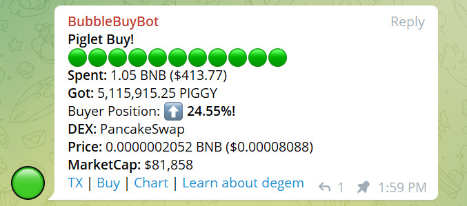 PigletBsc's tweet photo. @CheemsInu #PigletBSC back at it again too! 🟢🟢

We may be a small #Piglet, but we have a big heart! ❤️

#PigletArmy #Crypto #Cryptocurrency https://t.co/s4o08ljQ0x