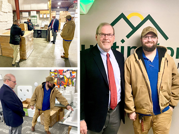 EPSRecycle's tweet photo. Last week, Rep. Morgan Griffith (@RepMGriffith) continued his support of American #manufacturing by touring the plant at the @foamholdings Huntington Solutions location in Radford, Virginia, learning about the operations &amp; processes that go into making #polystyrene products. https://t.co/FRvuC72GAk
