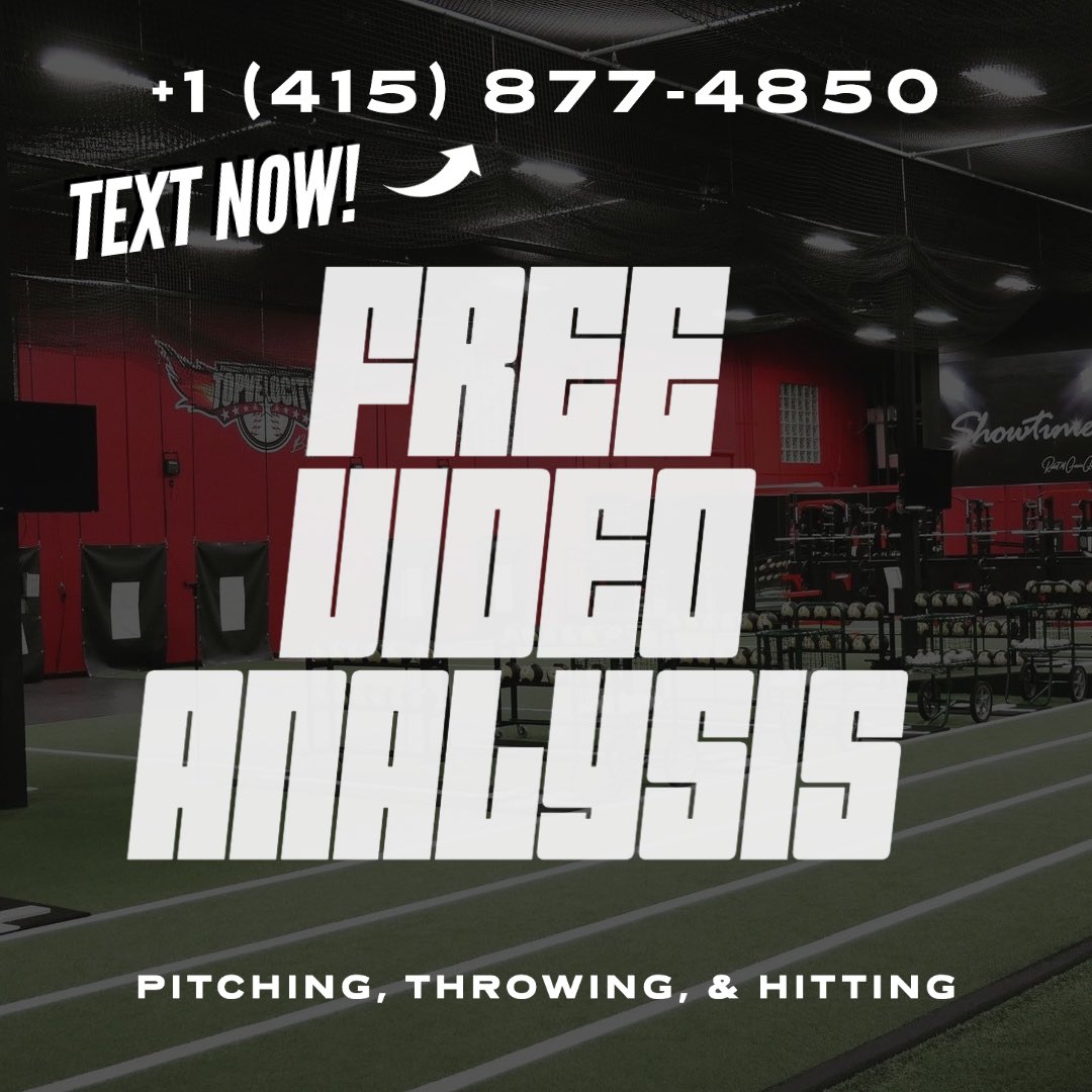 TopVelocity's tweet image. We are taking a few more FREE video analysis for pitching, throwing, & hitting. Hurry and send link to (415) 877-4850 #topvelocity #pitchinganalysis