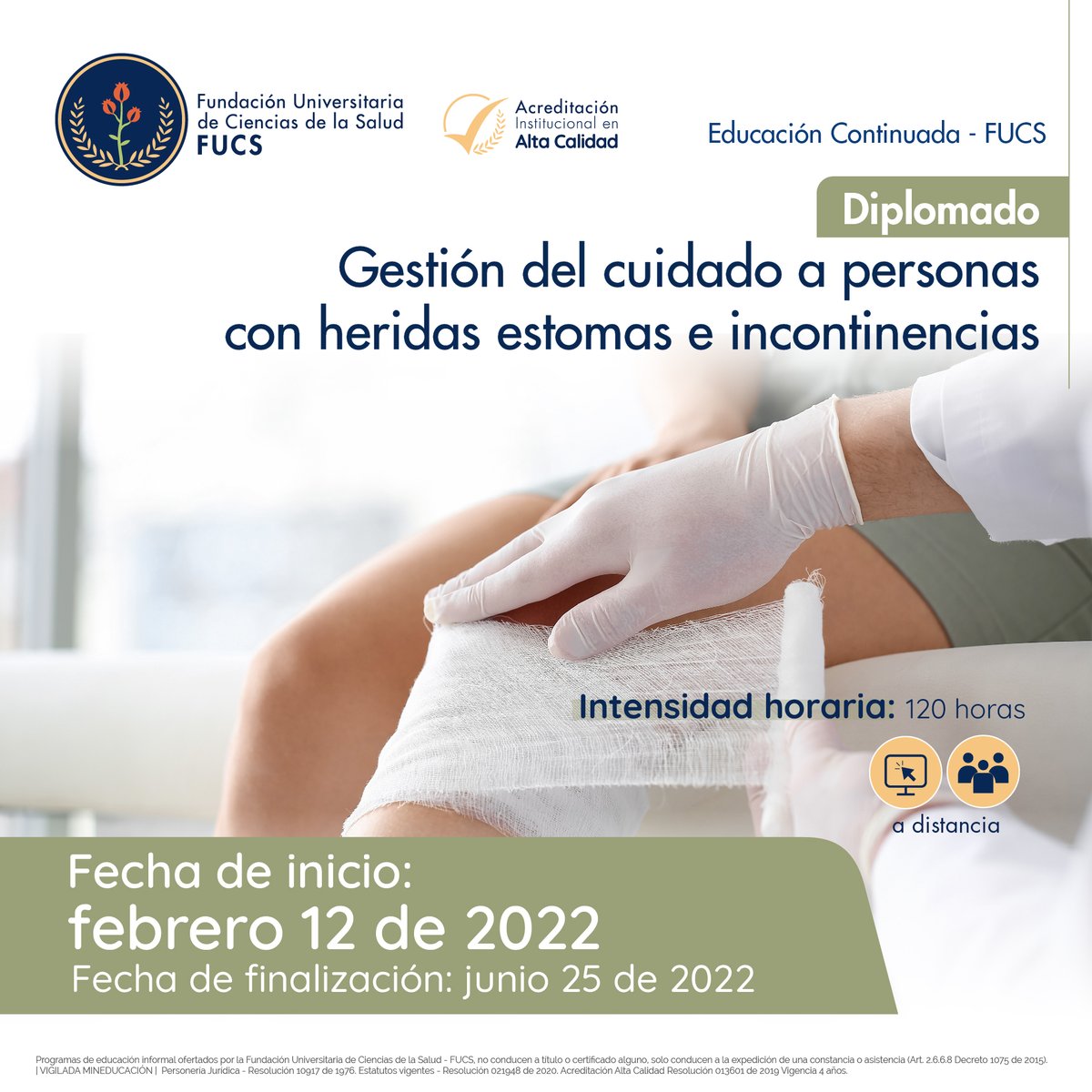 FUCS Educación Continuada (@educacionfucs) on Twitter photo Con nuestro diplomado en Gestión del cuidado a personas con heridas estomas e inconsistencias puedes desarrollar  la capacidad de interpretar, argumentar y proponer con base en la evidencia científica.
Inscríbete en bit.ly/3uvFnBF
#profesionalesdelasalud  #medicina Con nuestro diplomado en Gestión del cuidado a personas con heridas estomas e inconsistencias puedes desarrollar  la capacidad de interpretar, argumentar y proponer con base en la evidencia científica.
Inscríbete en bit.ly/3uvFnBF
#profesionalesdelasalud  #medicina