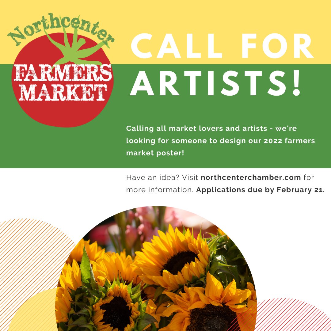 We're busy planning for the upcoming Northcenter Farmers Market season! Want to be a Vendor, design our poster, or set up on the stage? Visit our website for Applications: northcenterchamber.com/northcenter-fa…