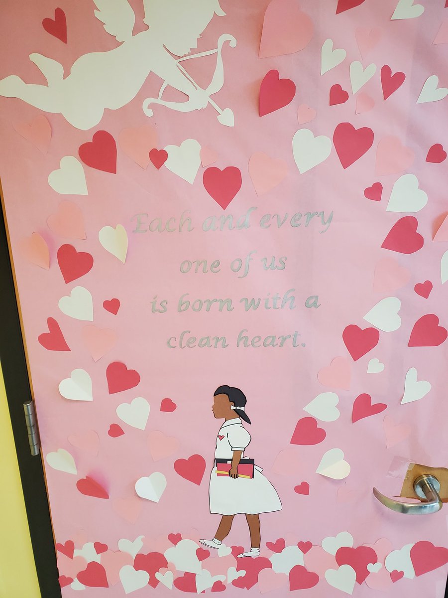BaileyESOL's tweet photo. Always enjoy the opportunity to decorate our classroom door. This month we're celebrating Black History and Valentines Day @ManningOaksFCS @MoePta https://t.co/Ew3AfLITkr