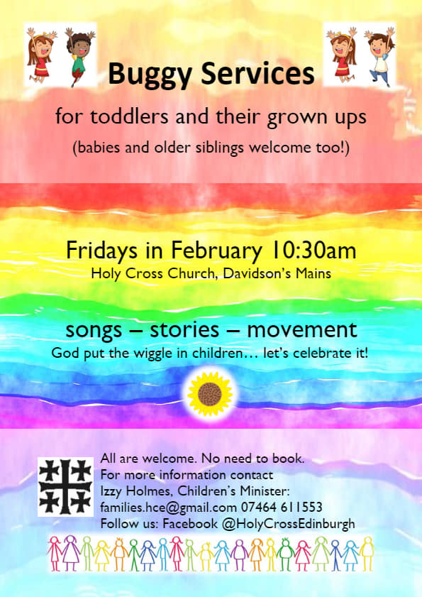 EdinDiocese's tweet photo. A great photo from the first Buggy Service for toddlers and their grown-ups @HolyCrossEdin (@secsynod / @EdinDioYouth) today!

All toddlers and their grown-ups welcome on Fridays throughout February at 10.30 am for story, songs and play! https://t.co/eNCXIC2jYU