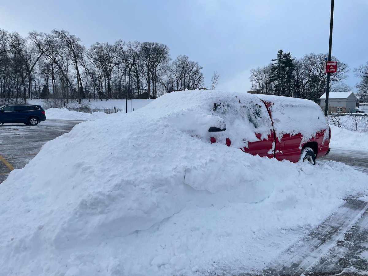 Our field vehicle “Big Red” after the latest snowstorm. Thanks ND plows.
#fieldvehiclesareuniversityassets?