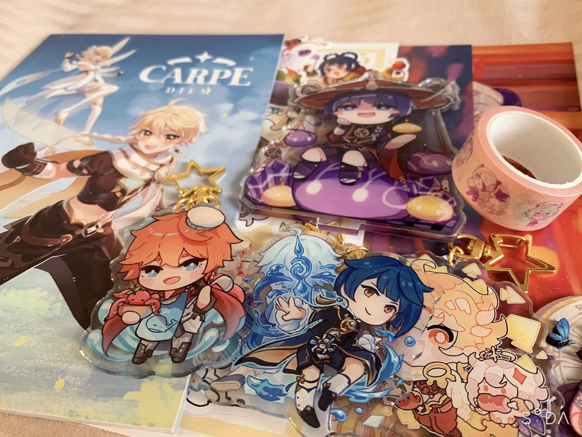 My <a href="/GenImpactZine/">Carpe Diem Zine: WRAPPING UP!</a> arrrived!! I’m so happy I was a part of this thank u mods for your hard work!🌸💕