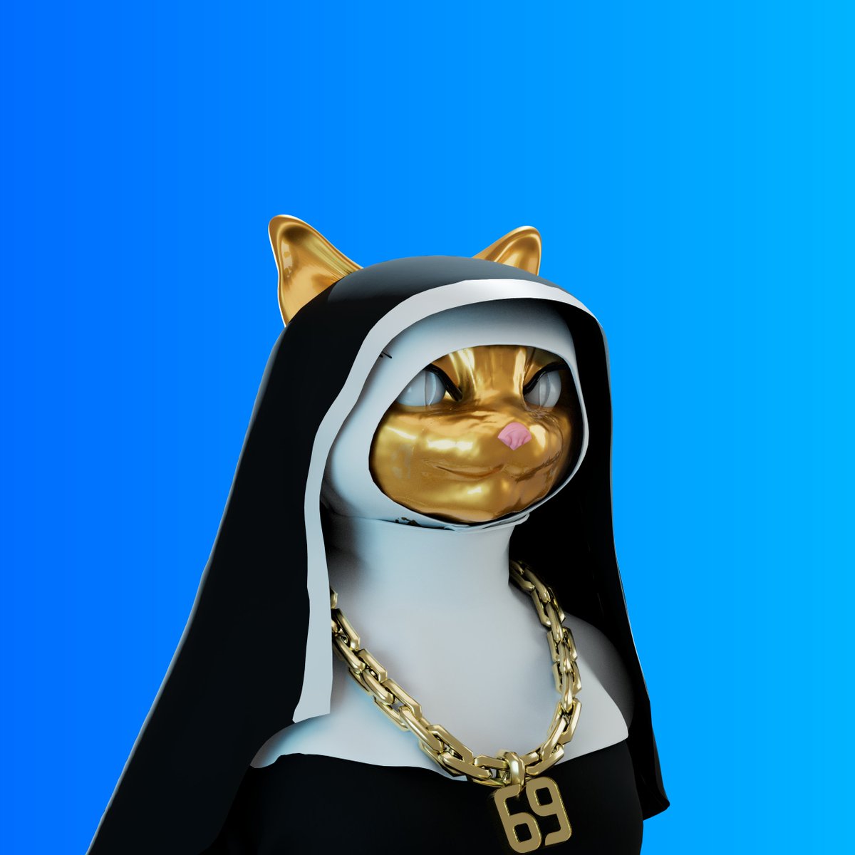 NumNewNFT's tweet photo. Imagine when its not enough to just get one of the coolest and rarest NFTs in the collection but you also get rewarded for doing so. Well that happened to me. I got the dopest nun there is and 25A reward as well from @dopecat069 https://t.co/Jp74JNMUBq
