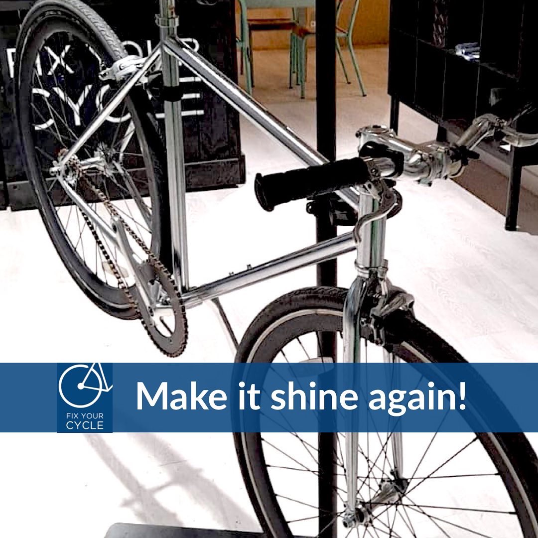 FixYourCycle's tweet photo. Book a silver service and see the shine back on your bike! #fixyourcycle #bike #maintenance #cycling #cycle #bicycle #bikeshop #repairs #londoncycling #ride #safety #fix #cycle #cyclelife #rider #cyclinglife #ridingbike #bikerepair #bikerepairshop #cyclist #cyclingtips #bicycle https://t.co/ItI53vbNXt