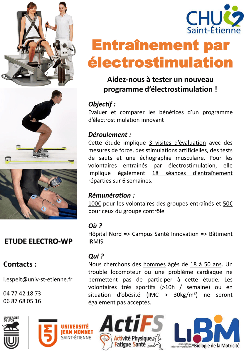 Il ne manque que 12 volontaires !🏋️‍♂️

N'hésitez pas à partager sur Saint-Etienne et ses environs

<a href="/SteMetropole/">Saint-Étienne Métropole</a> 
<a href="/saint_etienne_/">Ville Saint-Étienne</a> 
<a href="/ChuSaintEtienne/">CHU de Saint-Étienne</a> 
<a href="/Univ_St_Etienne/">Université Jean Monnet Saint-Étienne</a>