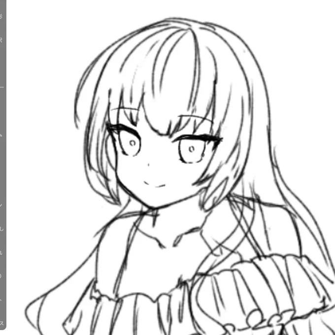 そして手癖に負けずに描くとこうなる、と 