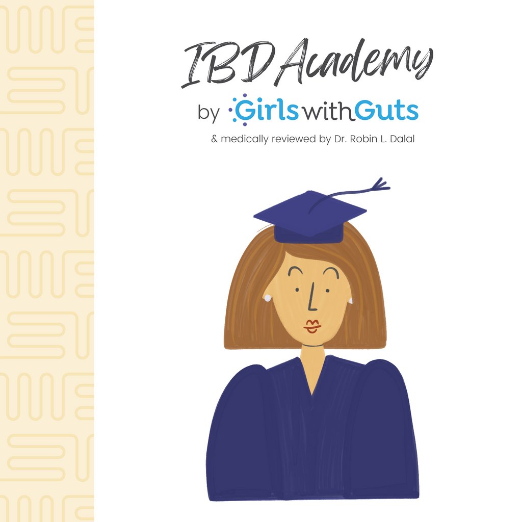 Knowledge is power! Along with a new website, we have launched our IBD Academy! 

It was written by women with IBD and medically reviewed by Dr. Robin Dalal at @Vanderbilt Health's IBD Clinic. 

To check out our IBD Academy, go to: girlswithguts.org/resources/ibd-…