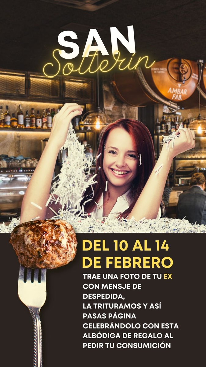 TRITURA A TU EX

Trae una foto de tu ex con mensaje de despedida, lo trituramos y pasa página.

Quienes todavía están superando una ruptura tienen la oportunidad de hacer picadillo su recuerdo.

👉🏻 tandemgrupo.com/nomada-street-…

#GrupoTándem #Nómada #VivirSinMiedo #SanSolterín