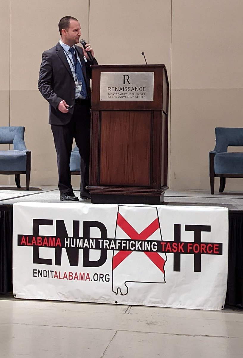 Jonathan Thompson with the Alabama Department of Education gives a K-12 curriculum update. The kids are one of the most critical audiences. #alabamahumantraffickingsummit #enditalabama