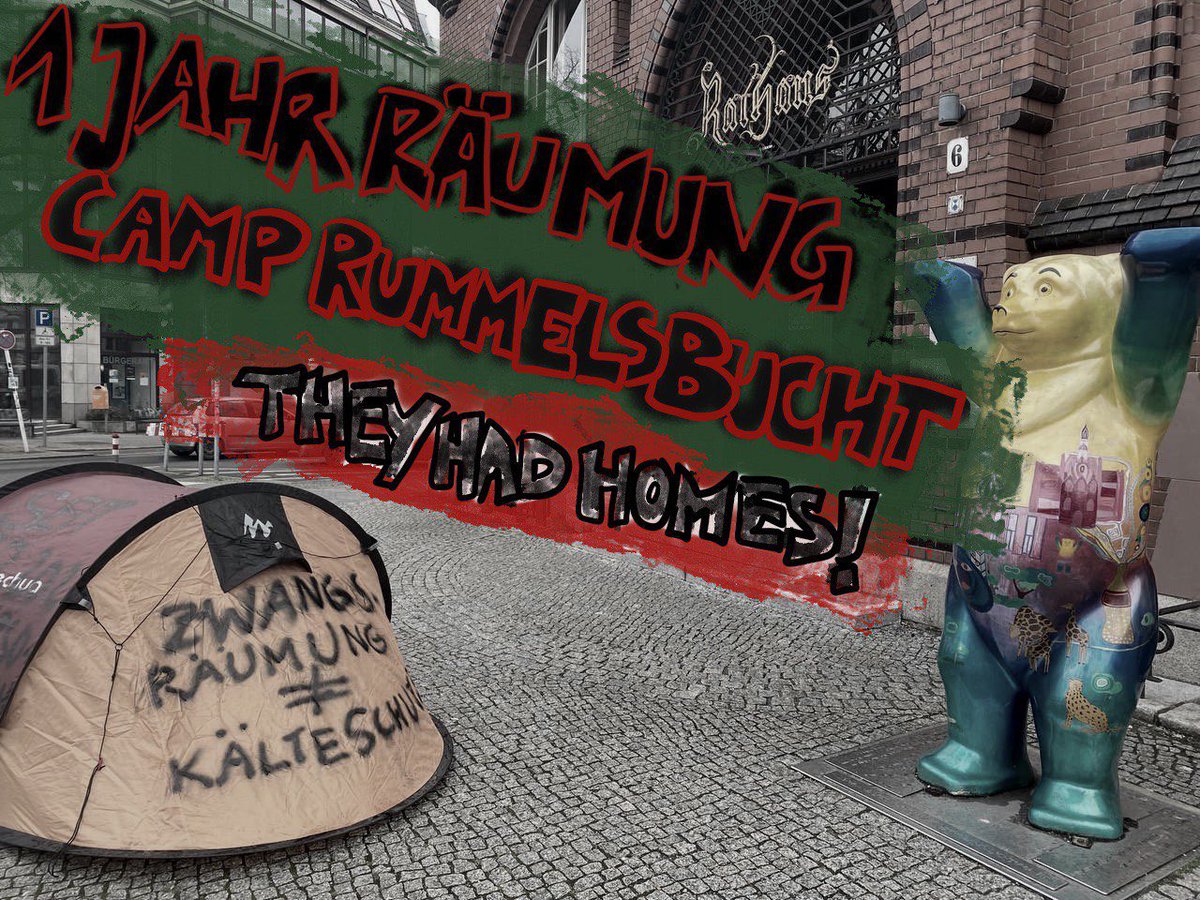 Zum 1. Jahrestag der Räumung des Camps an der Rummelsburger Bucht bekam Kevin Hönecke ein Zelt geschenkt ⛺️

Morgen vor dem ehemaligen Camp 14.00-16.00 Uhr findet die Kundgebung zum Jahrestag statt… kommt vorbei und zeigt mit uns: 
#theyhadhomes &amp; #wirbleibenalle ! #b0502