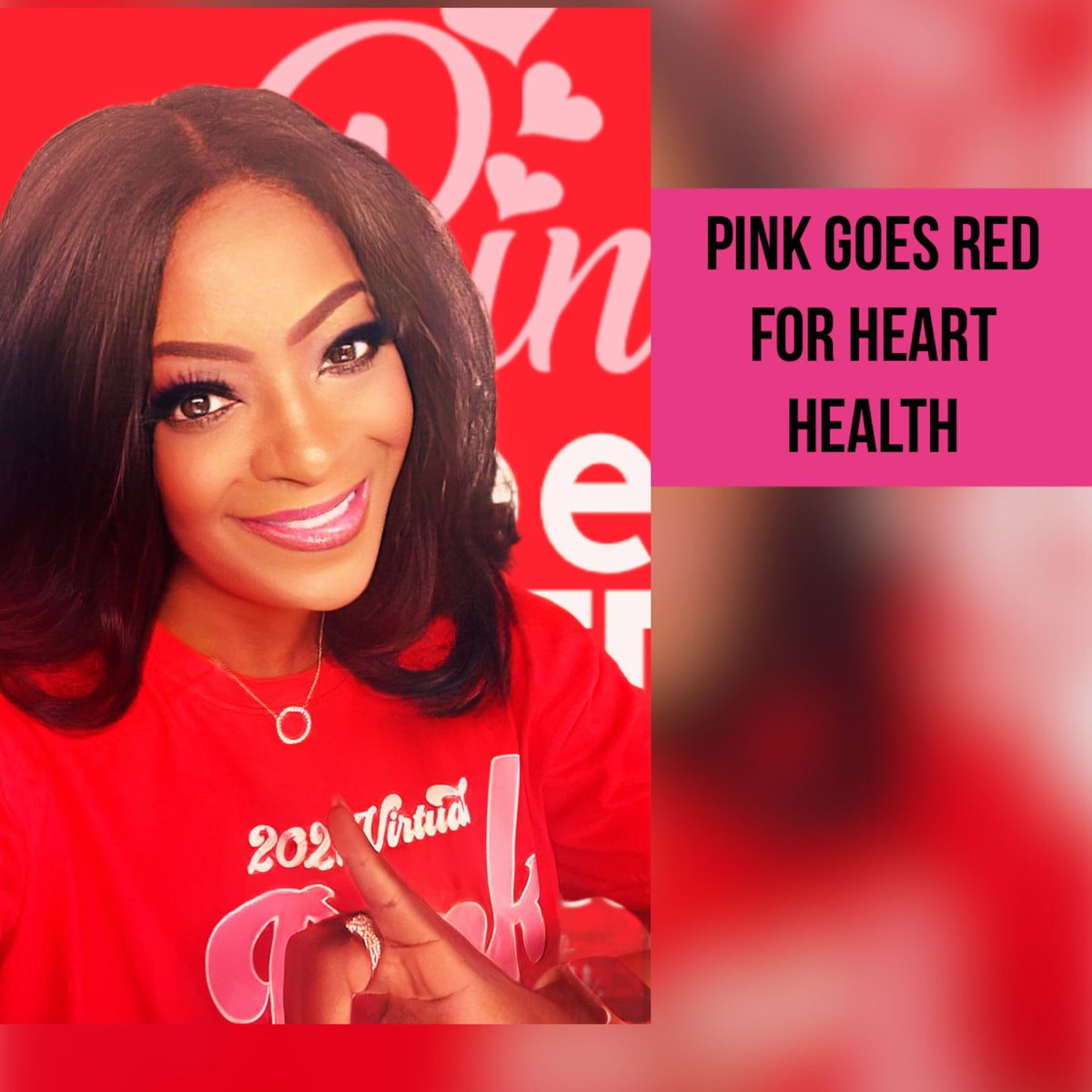 PINK goes RED for heart health. 💗❤️ #PinkGoesRed #heart #hearthealth #AKA #AKA1908 #Health #GoRed #GoRedforWomen #bhfyp
