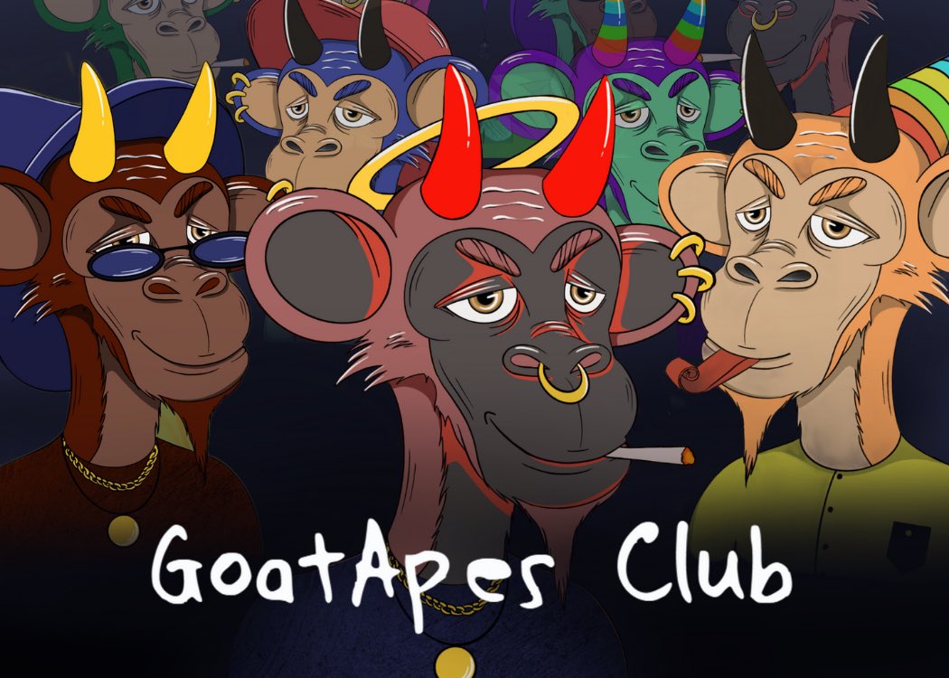PRE-SALE closed in 10 seconds 🔥

MINT date will be announced soon ⚡️

Price at MINT stage 0.175 BNB

Welcome to GoatApes Club! Join our Discord discord.gg/yPfdkF5MHt

#NFT #NFTCommmunity #BNB