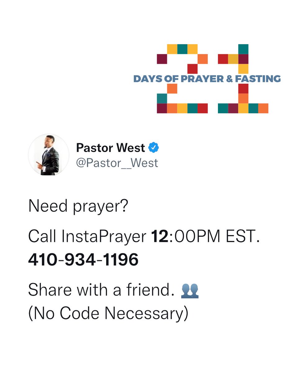 Pastor__West's tweet photo. RETWEET, let’s pray together. https://t.co/BXRDSYrioI