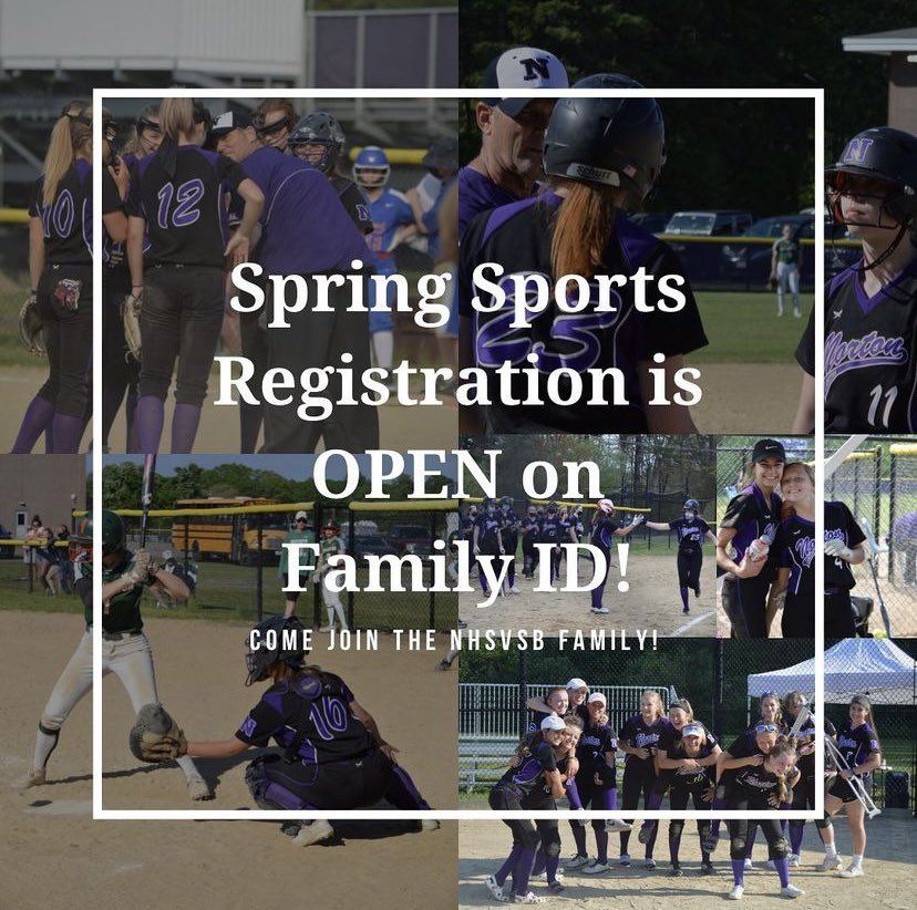 You read it right.. spring sports are now OPEN on FamilyID!! The countdown begins... 52 days until
our first game!💜