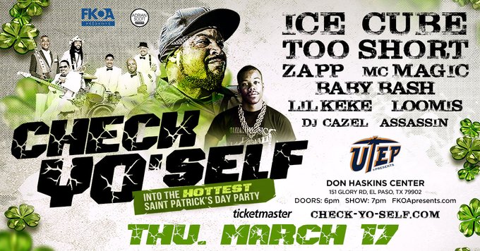 Concert Ice Cube Too Short And Mc Magic Lead St Patty S Day Party At Don Haskins Center