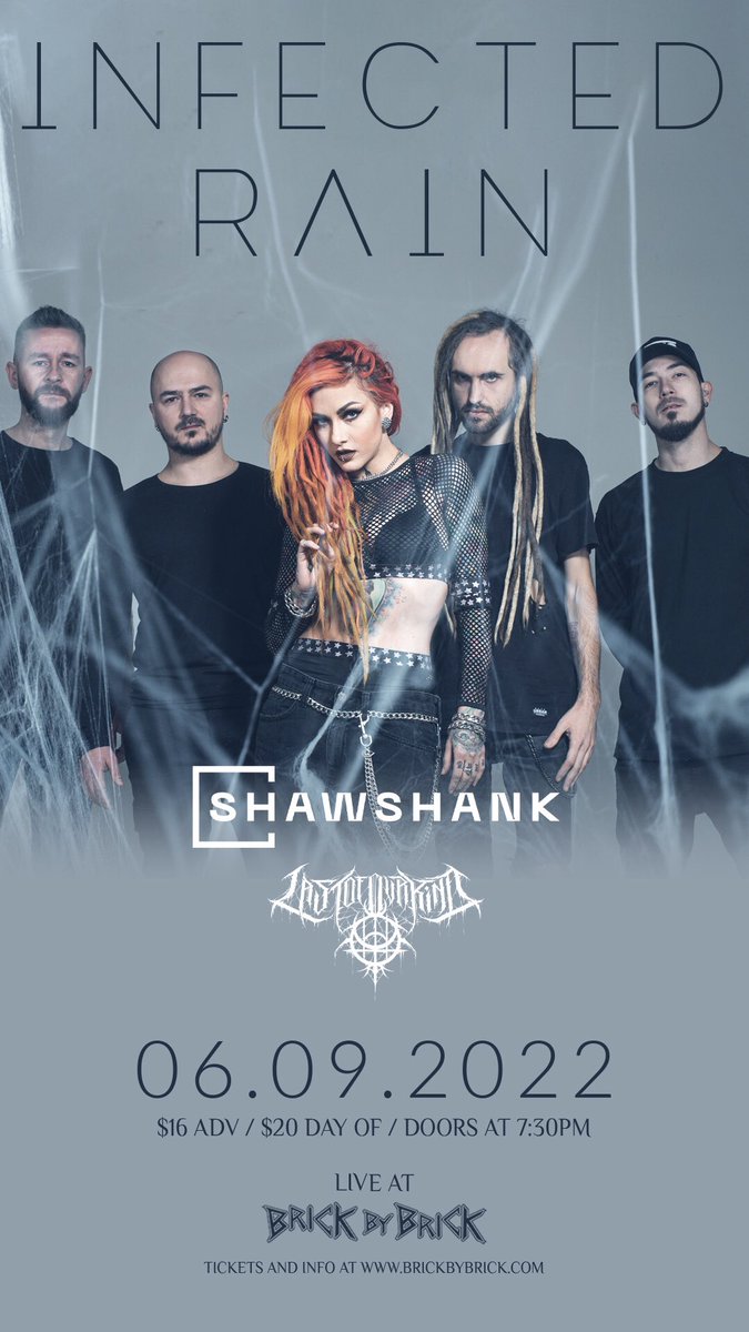 NEW SHOW COMIN IN HOT! 
6/9/22 - <a href="/BrickbyBrickSD/">Brick by Brick</a> - Doors @ 7:30 pm
w/
<a href="/InfectedRain/">Infected Rain</a> 
<a href="/shawshanksd/">Shawshank</a> 
Last of Our Kind 

SAVE THE DATE 🤍🧡🖤
@LiveAtBxB