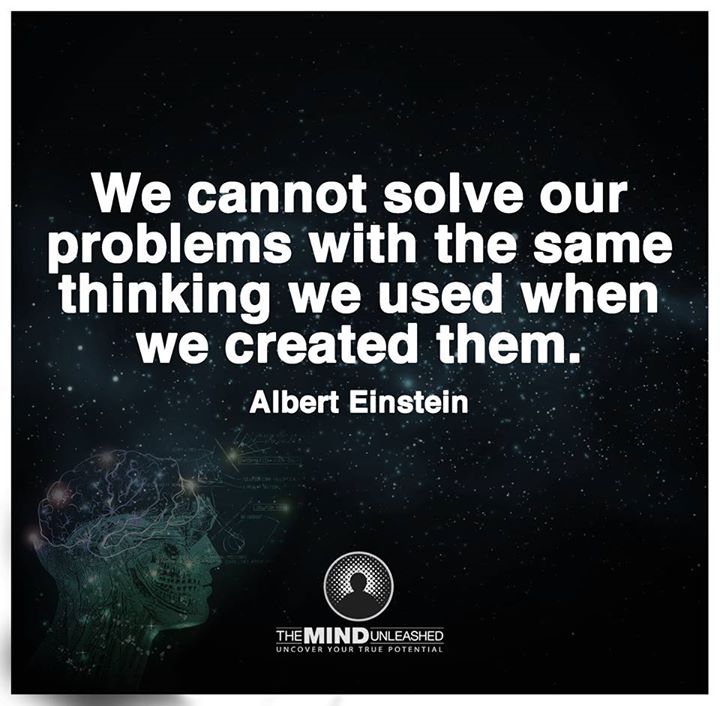 You can't solve problems with the same thinking used to create them.- Albert Einstein #quote
https://t.co/el7MTXTzB3 https://t.co/DFONw7Rl7F