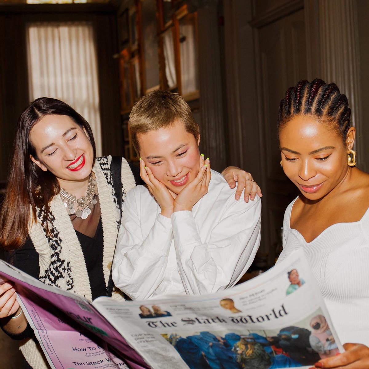 Five male billionaires own 80% of the U.K. media. Today we made a dent in that percent with the launch of our one off women-owned #TheStackWorldNewspaper 📰