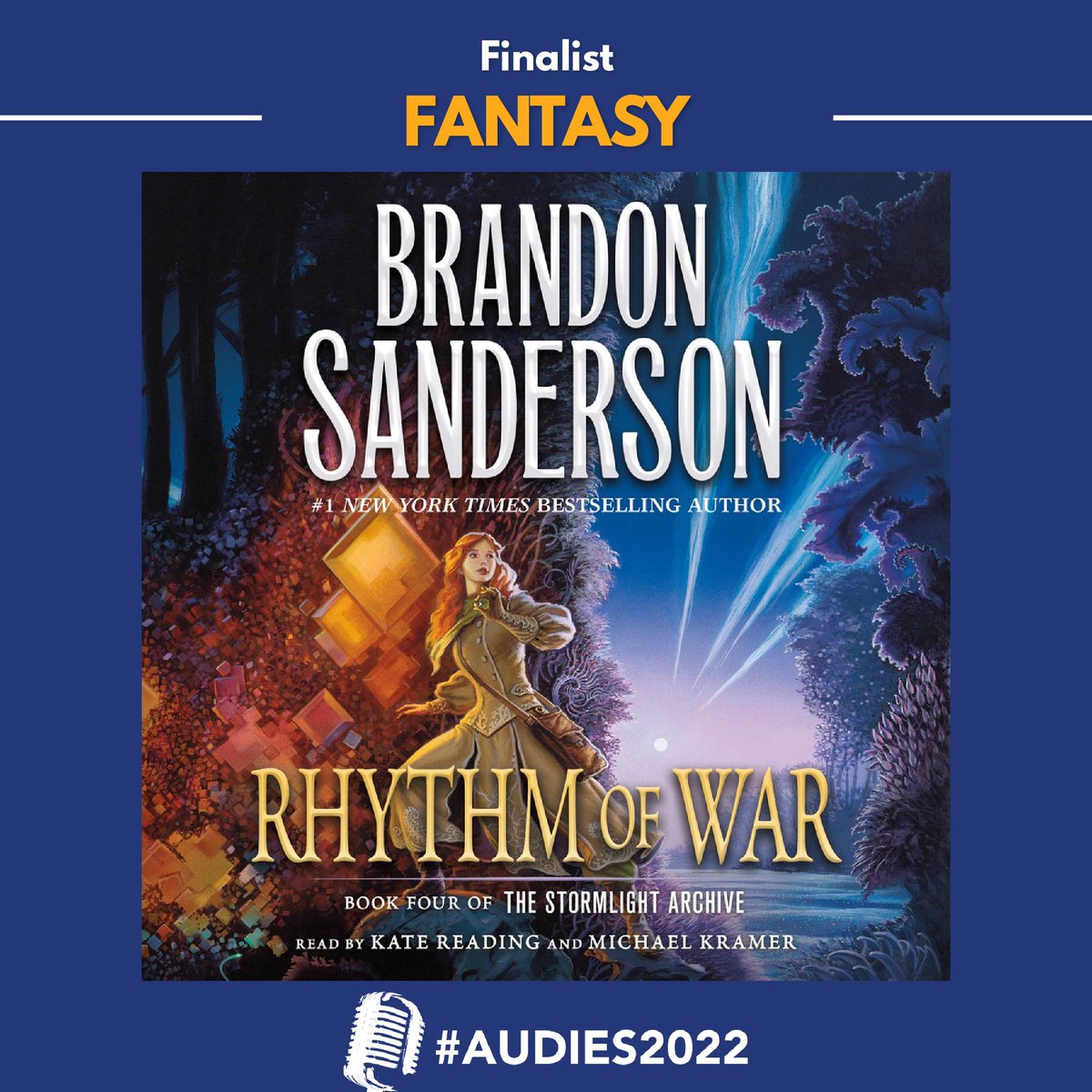 Quality is always a function of teamwork. Congratulations and thanks to the support teams <a href="/BrandSanderson/">Brandon Sanderson</a> <a href="/MacmillanAudio/">Macmillan Audio</a> 
The #audiobook Rhythm of War was named a finalist for the #Audies2022 in the Fantasy category.