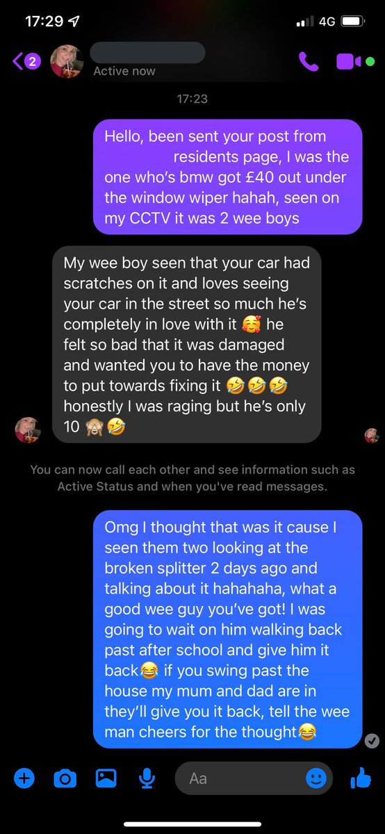 Absolutely melt your heart this, wee guy who lives up street admires my car every time he walks past noticed I had smashed my front splitter and put £40 of his Xmas money under my wipers to help fix it😢