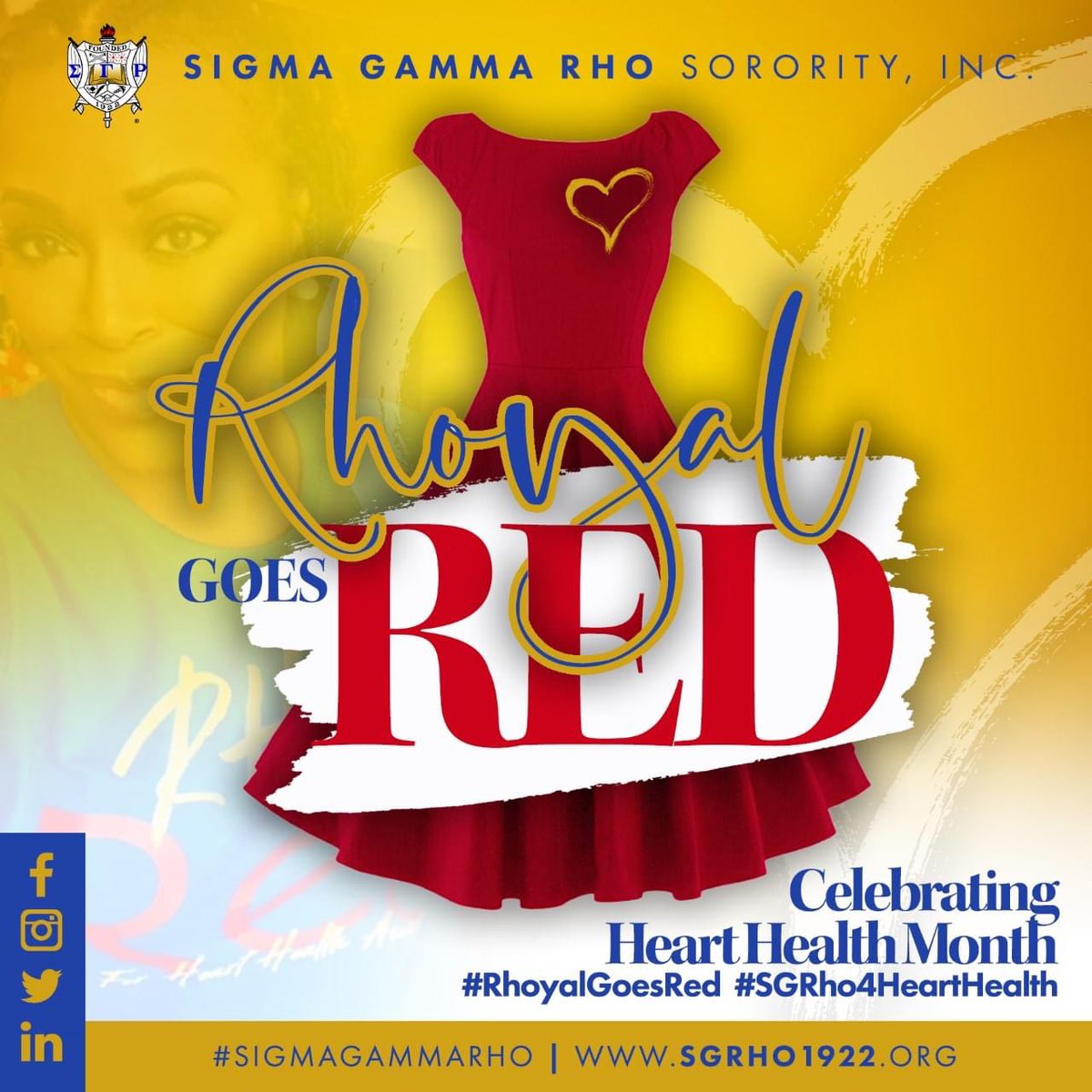 National Wear Red Day®. We wear red to help raise awareness of women’s No. 1 killer – cardiovascular disease.Let’s inspire all women we know and love by sharing information to help reduce their risk for cardiovascular disease. #RhoyalGoesRed ❤️💙💛