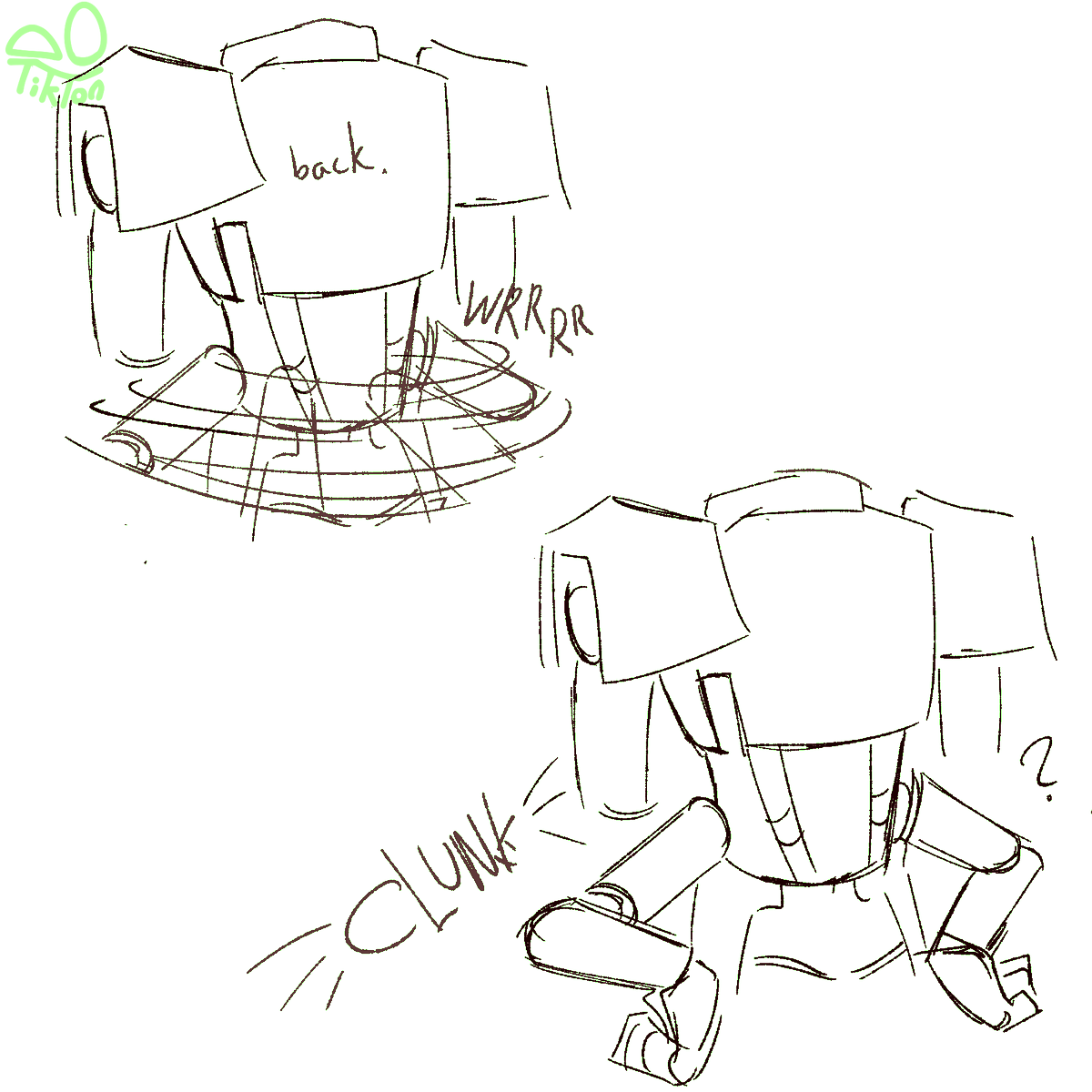 tikkitronic's tweet photo. sayer construct with secondary arms :) very fun i like to think they can spin around to use backwards mostly bc its fun 2 draw &amp; for checking if ur listening to its soliloquy. design based off @seaquestions , i love his industrial chunky design
#sayer #SAYERpodcast @IAmSayer https://t.co/PJqNk4q1nq