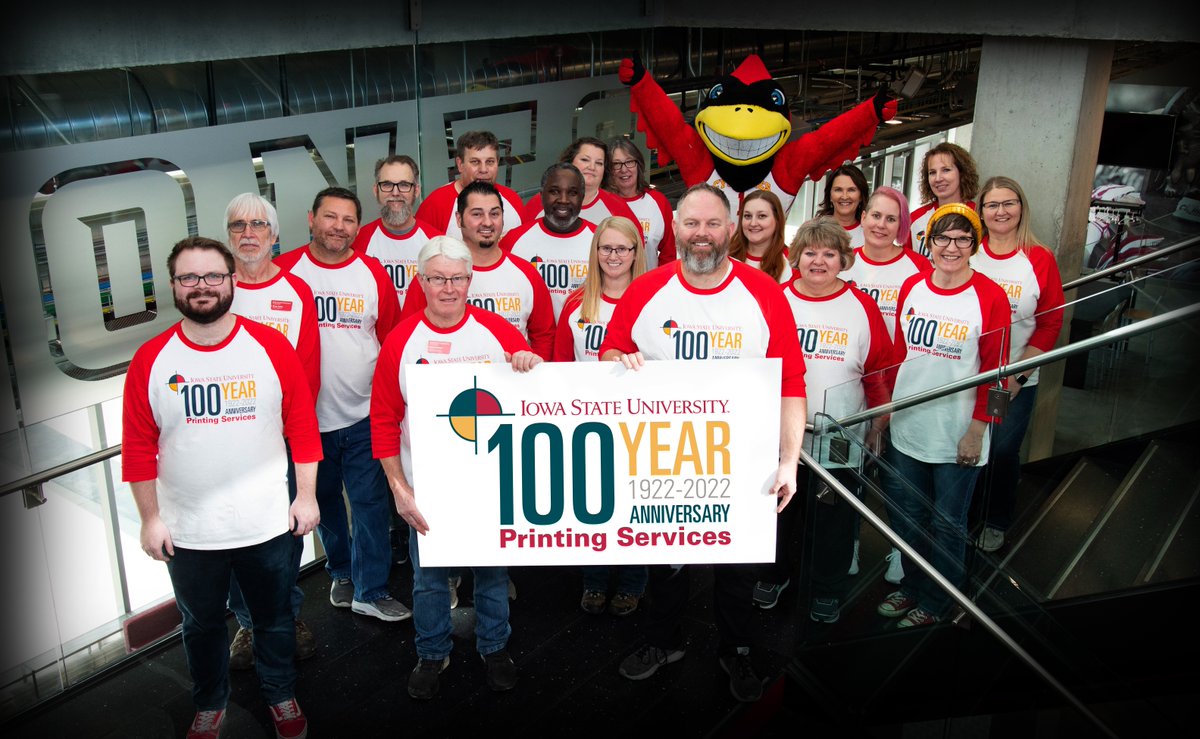 It's Printing Services 100th Anniversary! Our department has changed a lot over the years due to demand and new printing technology. Printing Services has evolved to provide the knowledge, the experience and the equipment necessary for the Iowa State University community.