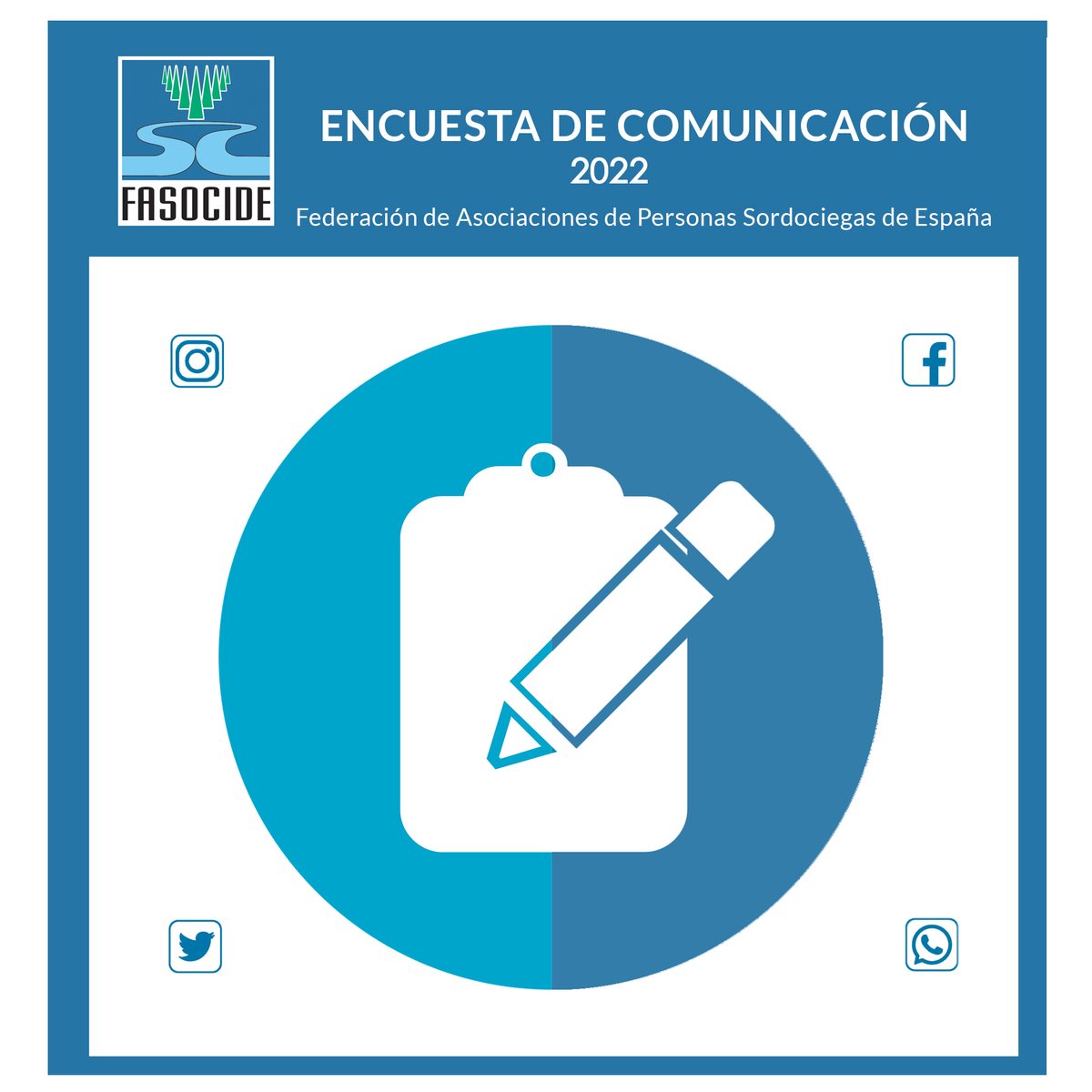 Para TODAS LAS PERSONAS, con o sin discapacidad:
Queremos saber qué opinas sobre nuestra forma de comunicarnos contigo. 
Te ofrecemos esta encuesta que no tardarás más de 2 o 3 minutos en rellenar. 
Tienes hasta el 25 de febrero. ¡Gracias!
 forms.gle/e2wEM9WWieAiRt…