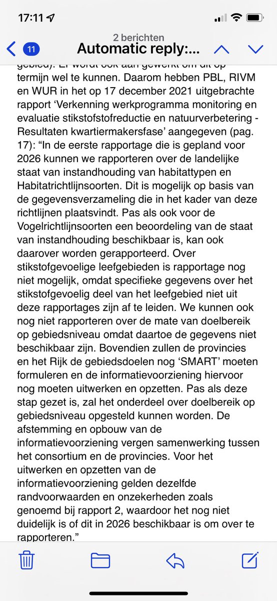 JanCeesVogelaar's tweet image. Soms krijg je hele bijxondere antwoorden op een Wob verzoek. Deze van @Leefomgeving  slaat zo ongeveer alles. @LNVTweedeKamer kreeg aantal keren toelichting op effect stikstofmaatregelen en staat instandhouding natuur. Ik vroeg om onderbouwing. DIE IS ER NIET.