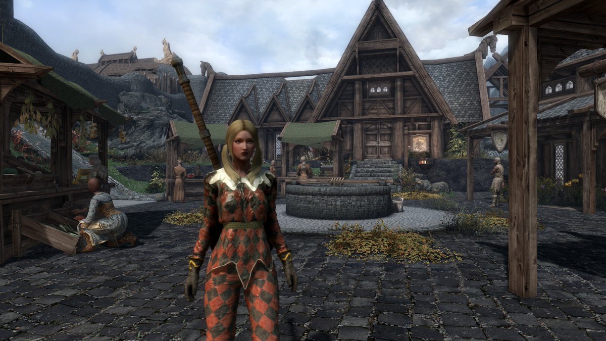 SkyrimWidow's tweet photo. Harley Quinn in Skyrim. Let chaos reign. https://t.co/1vMkEL0Zs0