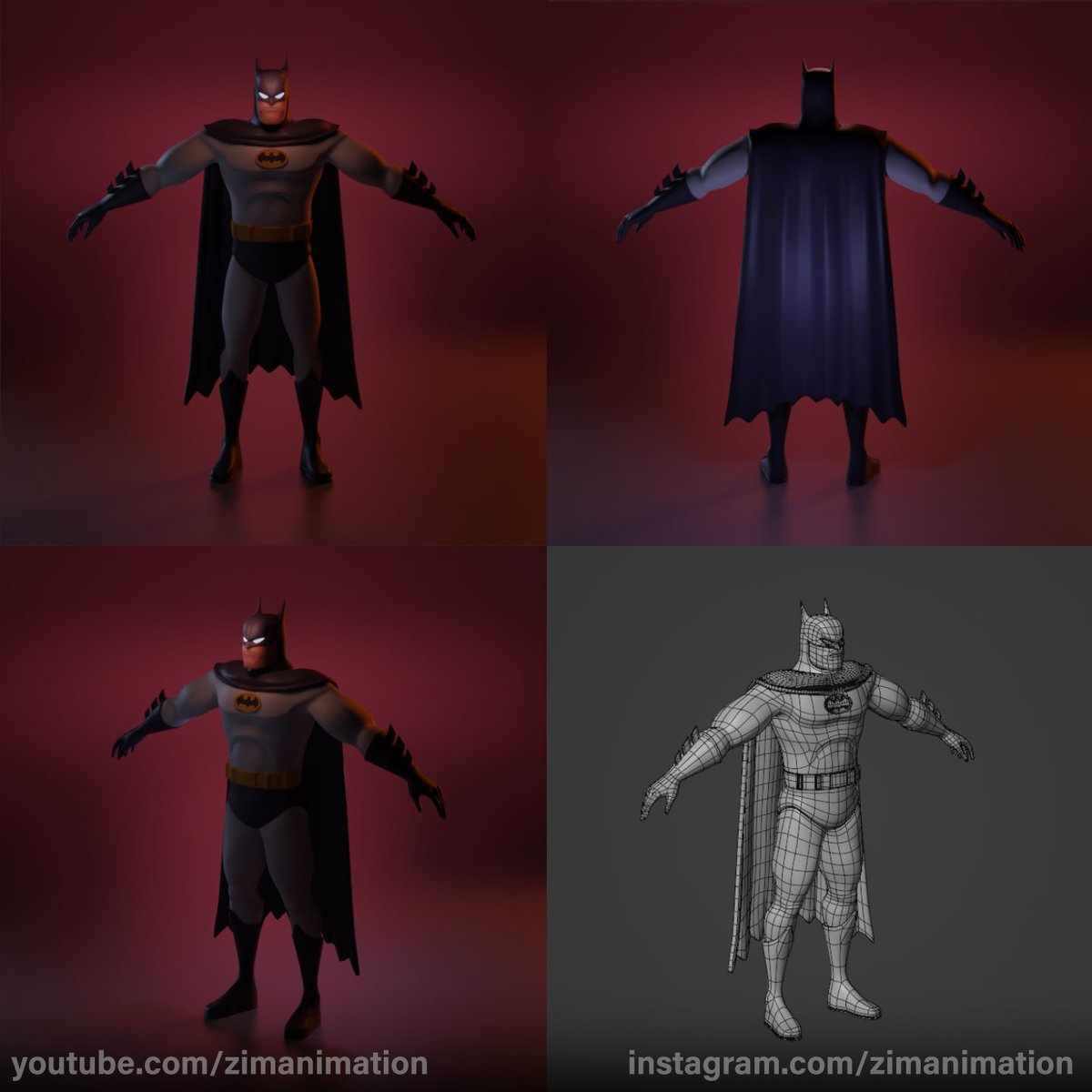 ZimAnimation's tweet photo. Batman 3D Intro Remake : Project Update
Batman model
#batman #batmantas #zimanimation https://t.co/7yYcpKO5jr