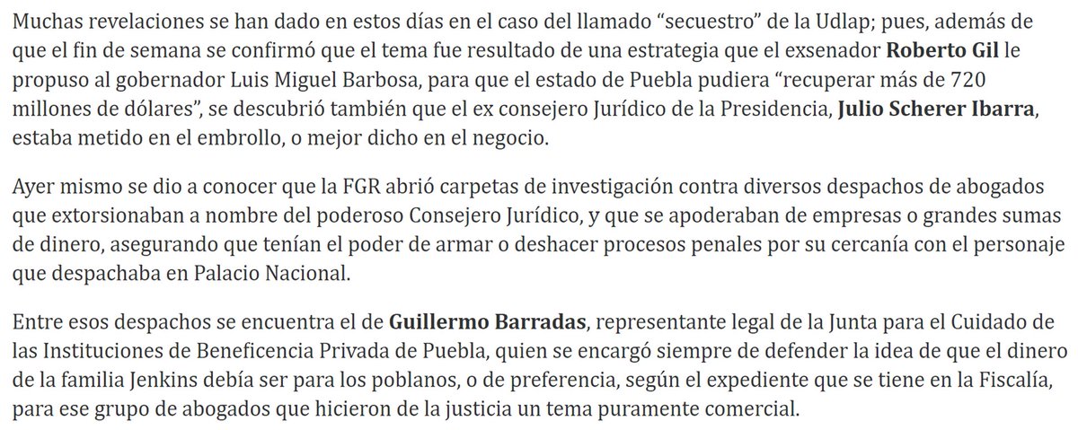 Rata tras rata sale a la luz en este caso. 🐀🐀 #UDLAPLibre.  Ahora #JulioSchrerer y #GuillermoBarradas. Todos quieren su rebanada del pastel.

viatres.com.mx/puebla/2022/2/…