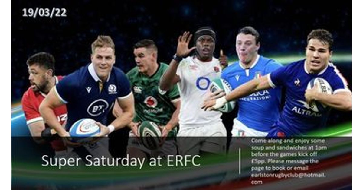 SIX NATIONS AT ERFC Follow the link for more information on our opening times. pitchero.com/clubs/earlston…