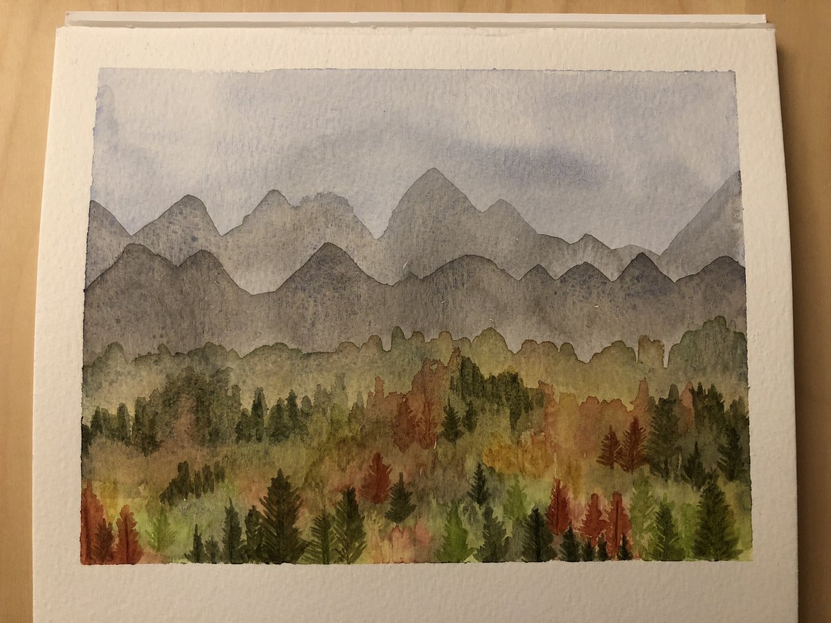 Library_Claire's tweet photo. Tried watercolours again. It’s only been about 20 years 🎨 https://t.co/bE4EPnyTwM