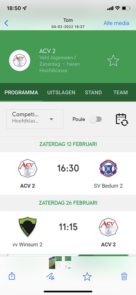 Na goed overleg hebben we de wedstrijd van de 19de kunnen vervroegen naar de 12de februari. Wij als staf en de spelersgroep hebben hier ontzettend veel zin in. #mooisteclub #doelenstellen