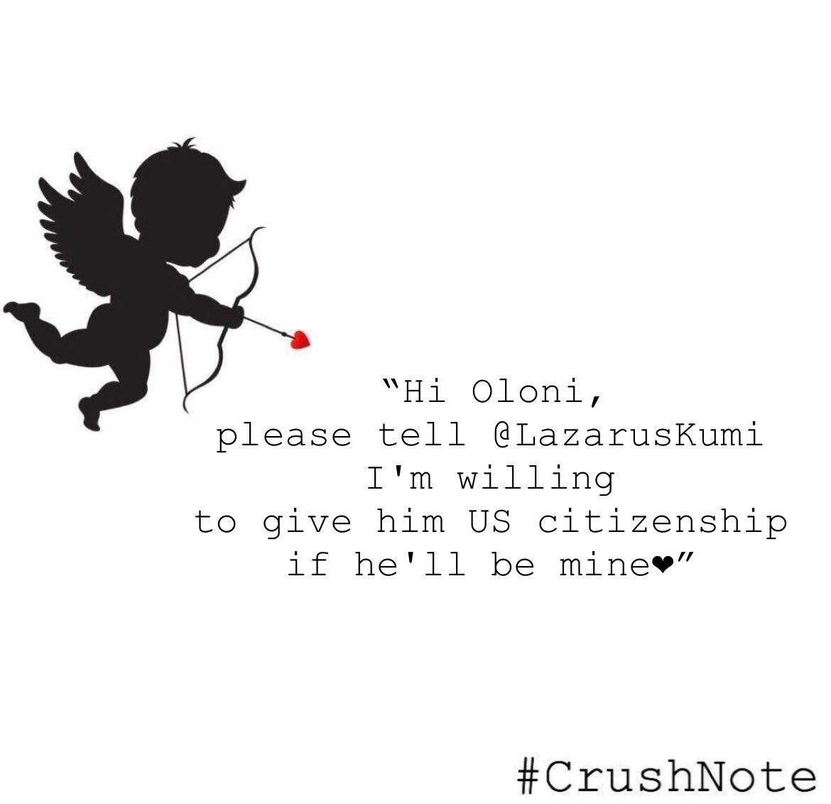 Oloni's tweet photo. Hi @LazarusKumi #crushnote https://t.co/QYXJZVxvu9
