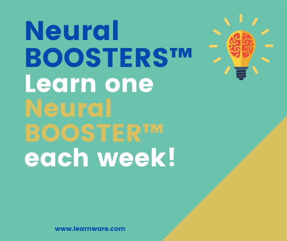 learnware's tweet image. Try Out a Neural BOOSTER™

Neural BOOSTERS™ are proven, research-based tactics you can use to BOOST your brain’s functioning.
 
ed.gr/drbck   
.
.
#learnware #neuralbooster #brainloading #brainboost #betterbrain #neural #brainsmart #fasterbrain #smarterbrain