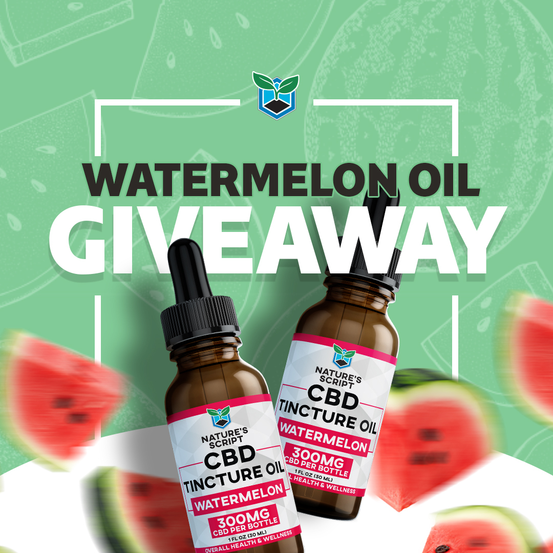 Natures_Script's tweet image. Enter our giveaway today and you could win a free bottle of Watermelon CBD Oil
⠀
To Enter:
Like this post 
Follow our page
Tag someone who would like to try CBD Watermelon Oil
⠀
U.S. Only

Giveaway rules: ow.ly/AWQV50Hs1j1

Giveaway ends 2/7/2022 at 9 a.m. EST

#giveaway