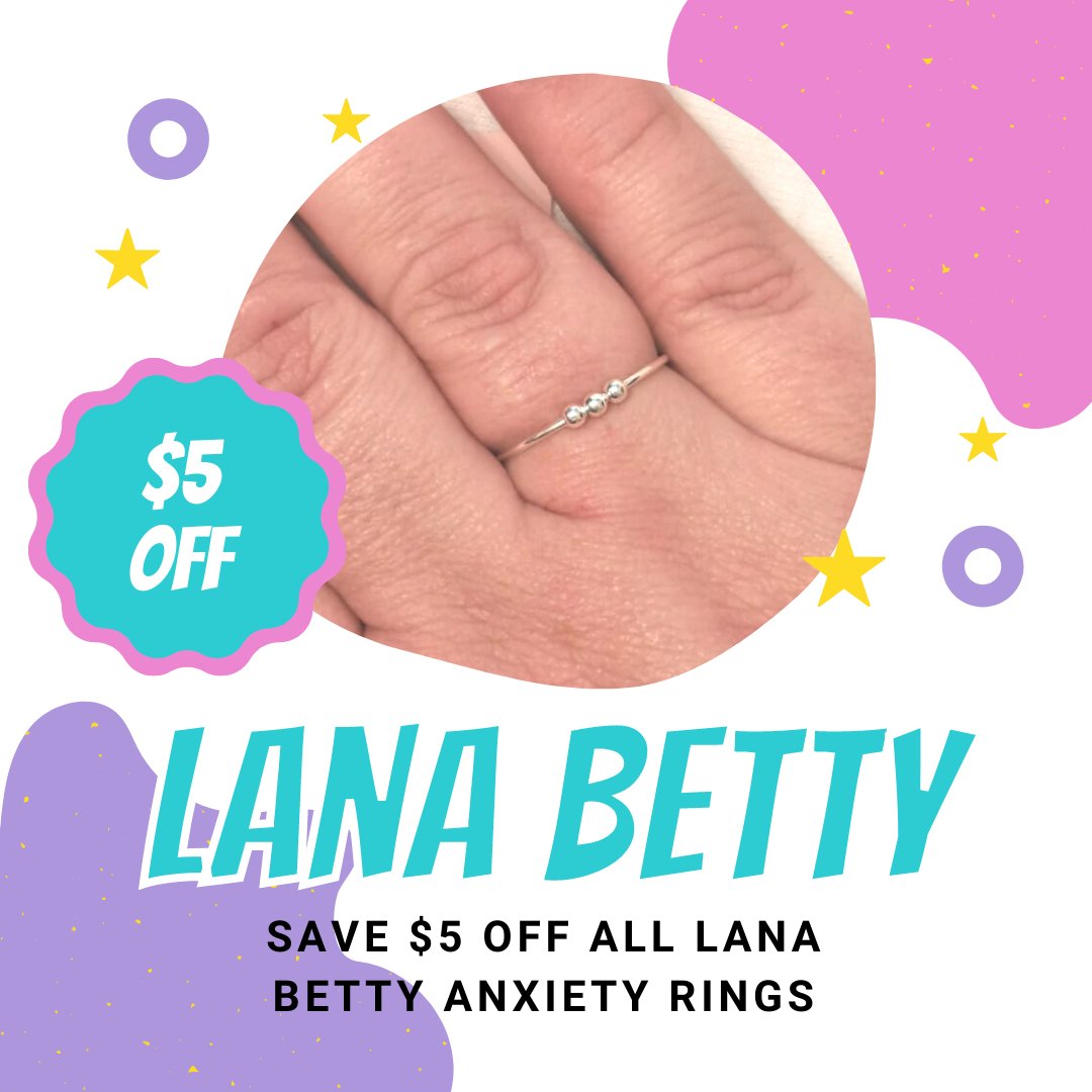 This weekend the last of our Lana Betty fiddle rings are $5 off. We only have 1 size 7, 1 size 9 and a couple 8's left!

I have had numerous messages from customers saying how great these are to hide their fidgeting at work or in meetings.

l8r.it/CaMO