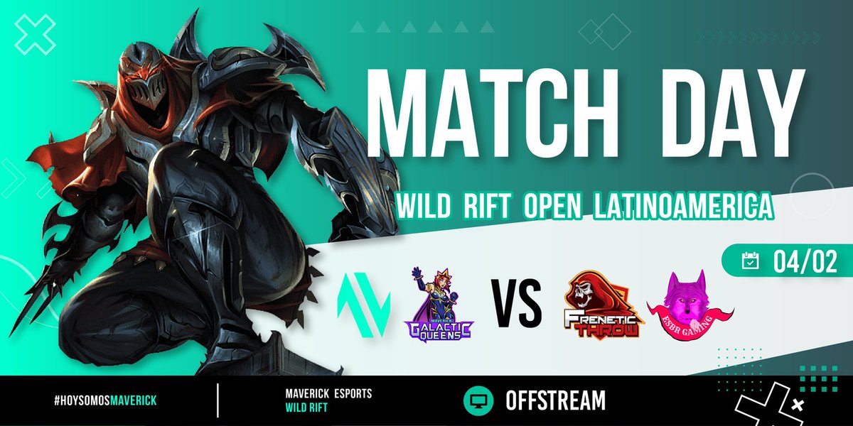 Maverickesport's tweet photo. #WildRift

En pocos minutos vamos a jugar la Wild Rift Open Latinoamérica contra #FreneticThrow y luego contra #ESBRGaming.  

¡Estamos listos para entrar a la grieta del invocador y destruirles el nexo! 

#GoMaverick #HoySomosMaverick https://t.co/dbnObIcTPJ