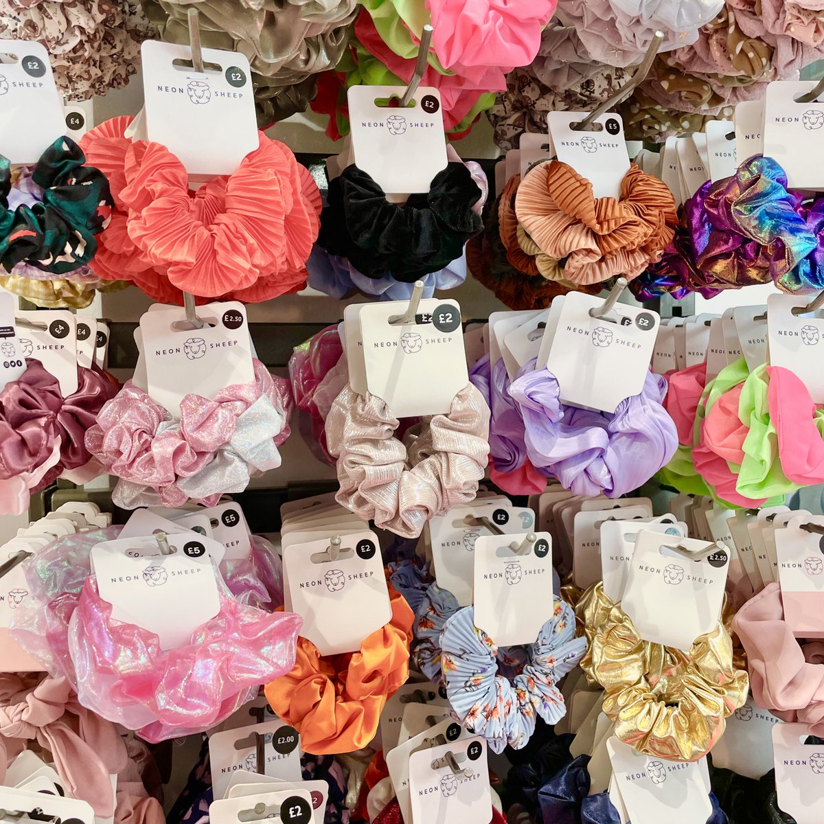Somewhere over the rainbow…there is a heavenly wall of scrunchies🤩
