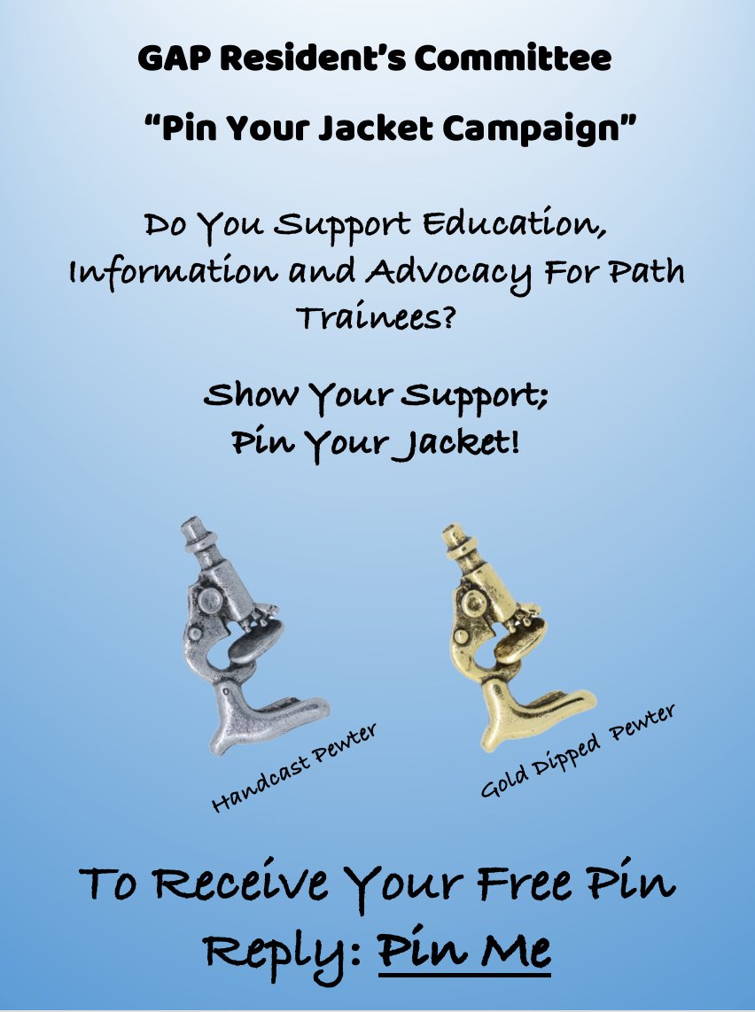 Georgia Association of Pathology (GAP) (@gapathologists) on Twitter photo 📢 Georgia #pathresidents:
Want to support <a href="/GAPathologists/">Georgia Association of Pathology (GAP)</a>
AND add some flare for your Pategonia or white coat? 🥼
Please message Dr. Sarah Erem (<a href="/CakePath/">A. Sarah Erem</a>) to receive your FREE microscope pin!
#pinyourjacket 🧷
<a href="/EmoryPathology/">Emory University Department of Pathology</a> <a href="/EmoryCytopath/">Emory Cytopathology</a> @AU_Pathology 📢 Georgia #pathresidents:
Want to support <a href="/GAPathologists/">Georgia Association of Pathology (GAP)</a>
AND add some flare for your Pategonia or white coat? 🥼
Please message Dr. Sarah Erem (<a href="/CakePath/">A. Sarah Erem</a>) to receive your FREE microscope pin!
#pinyourjacket 🧷
<a href="/EmoryPathology/">Emory University Department of Pathology</a> <a href="/EmoryCytopath/">Emory Cytopathology</a> @AU_Pathology