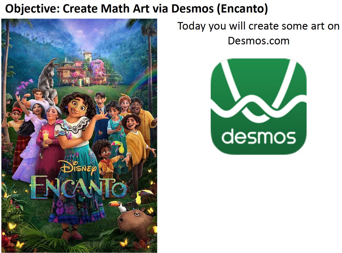 MrValencia24's tweet photo. Facilitating #MathPlay doesn't imply learning less rigorous #math. Precalc ss at #WeAreChappaqua used their knowledge of conics sections to create #MathArt about @encantomovie via @Desmos😎

#MathPlay4All #CodeBreaker #MTBoS #ITeachMath #MathisFun #Maths #STEM #Mathchat #Encanto https://t.co/22tFNJf5FR
