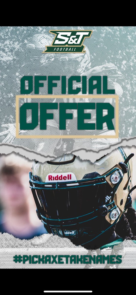 _NathanDent's tweet photo. Thankful to receive my third offer from Missouri S&amp;T. ⛏⛏⛏ #PickAxeTakeNames @Coach_Jiannoni https://t.co/S69LvPPYNH